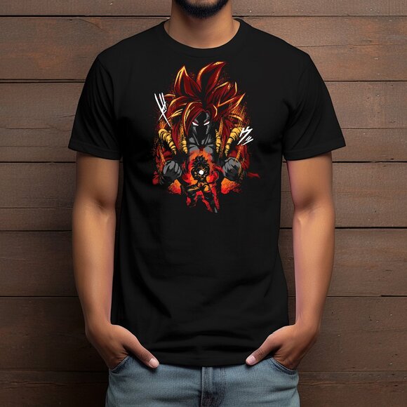 Gogeta Super Saiyan 4 (DBZ) Anime Custom T-shirt - Picture 1 of 1